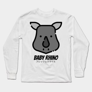 Baby Rhino Grey Horn Long Sleeve T-Shirt